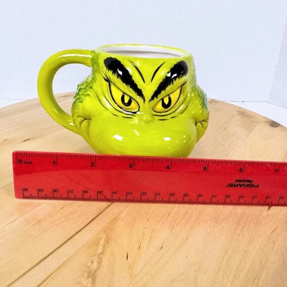 Dr. Suess The Grinch Coffee Mug Scuplted Head Ceramic 16oz Tea Cup 2018 - Picture 9 of 10